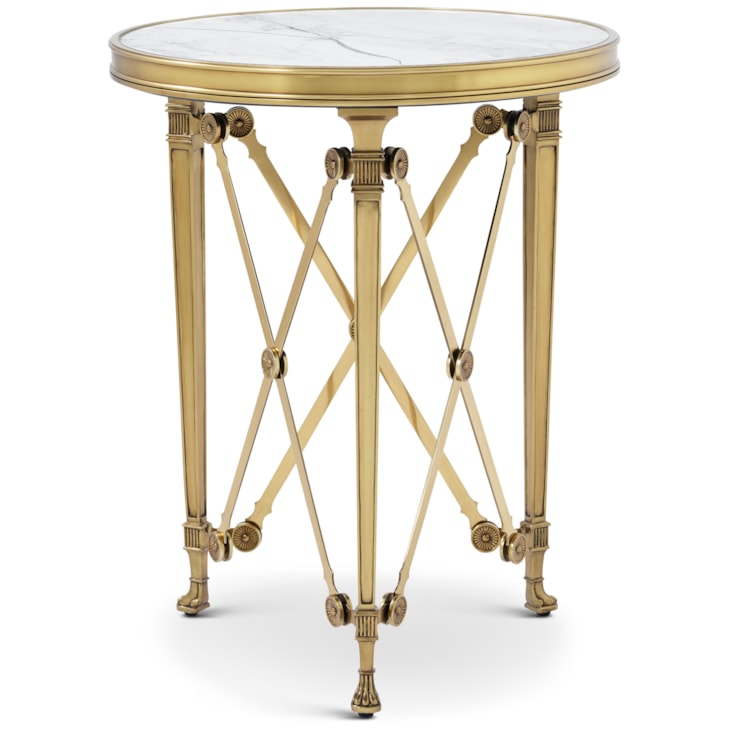 Theodore Alexander Spencer London Round Brass Side Table
