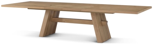 Modern Rustic 96" Extension Dining Table with Trestle Base