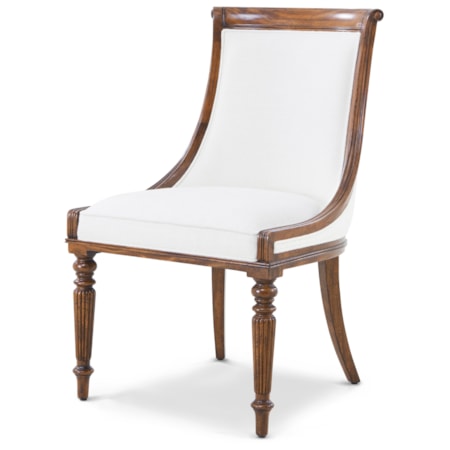 Floris Uph. Scoop-Back Dining Side Chair