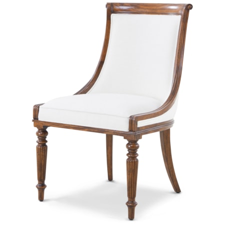 Floris Uph. Scoop-Back Dining Side Chair