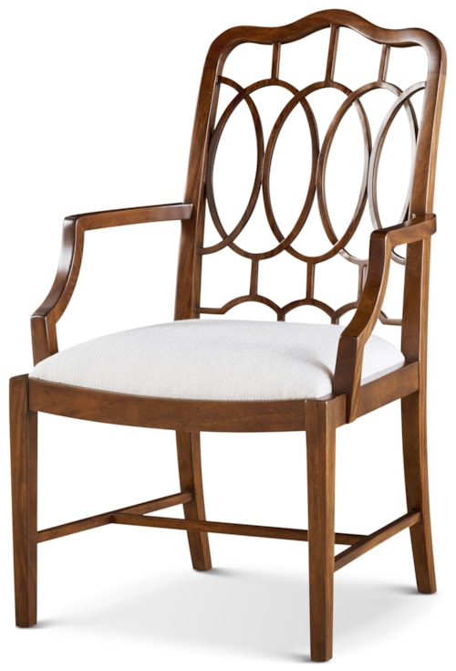 Traditional Carved Motif Dining Armchair