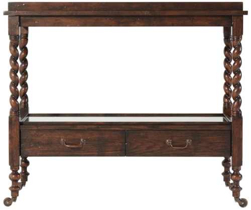 Traditional Silas' Serving Table with Casters