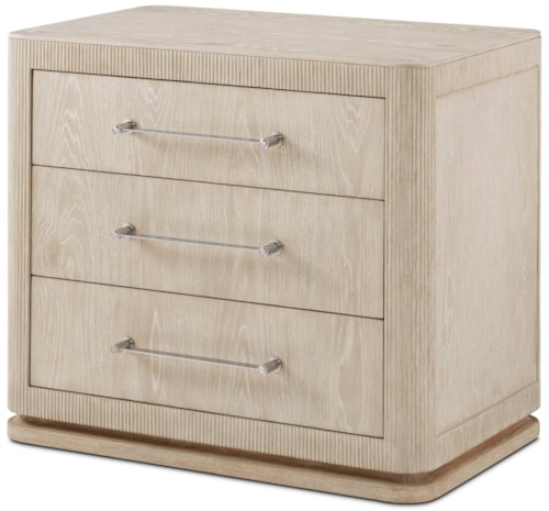 Relaxed Modern Rect. Three-Drawer Nightstand