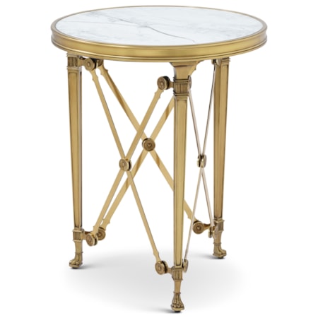 Round Brass Side Table