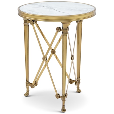 Round Brass Side Table