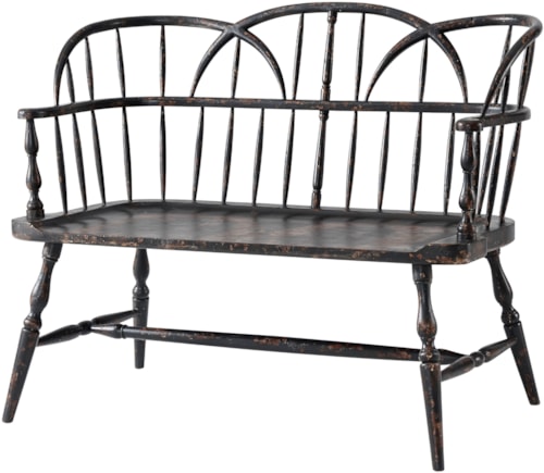 Rustic Arched Hoop-Back Bench