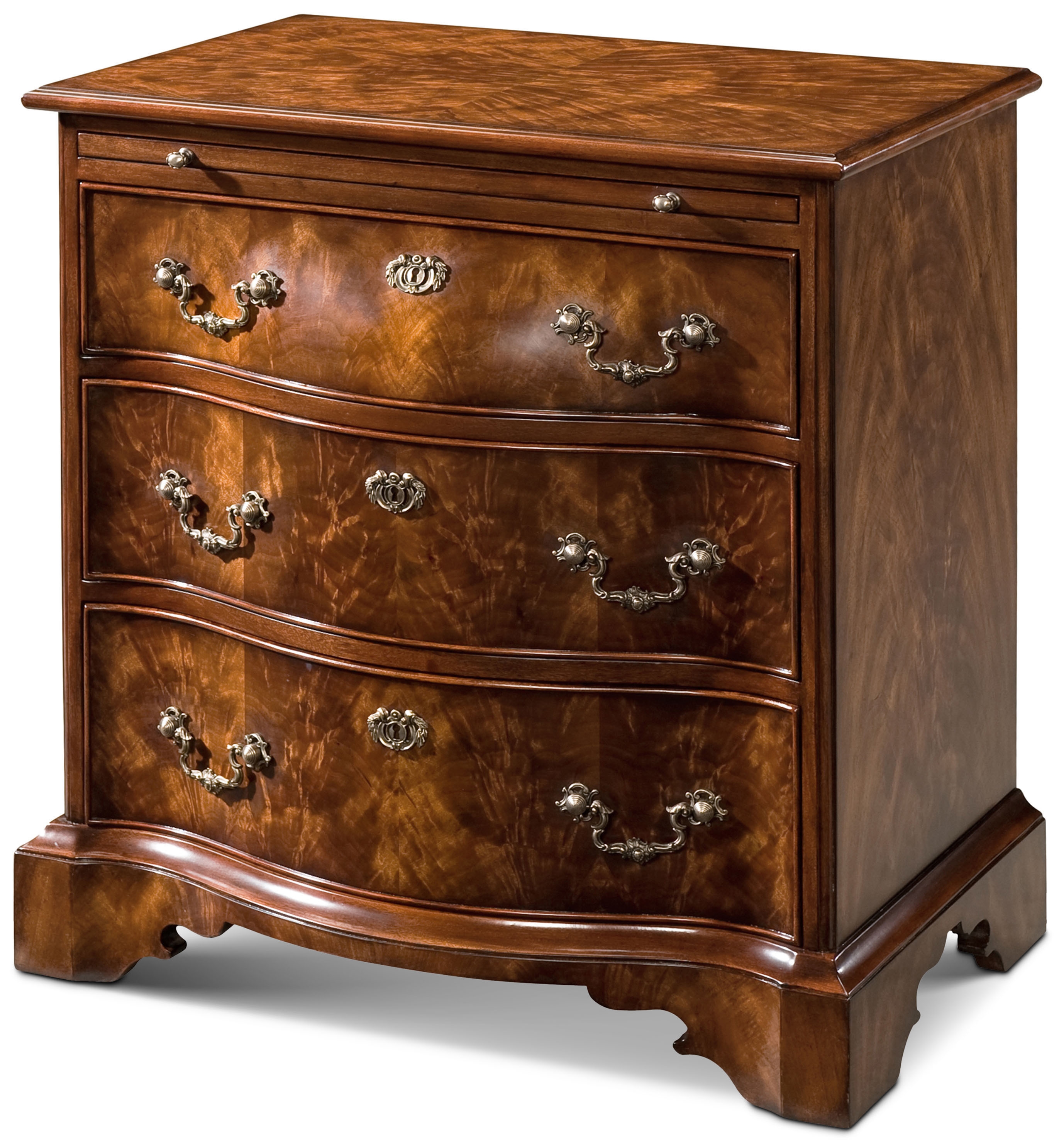 The India Silk Nightstand w/Plinth Base
