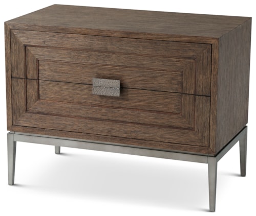 Contemporary 1-Drawer Nightstand with Taperd Legs