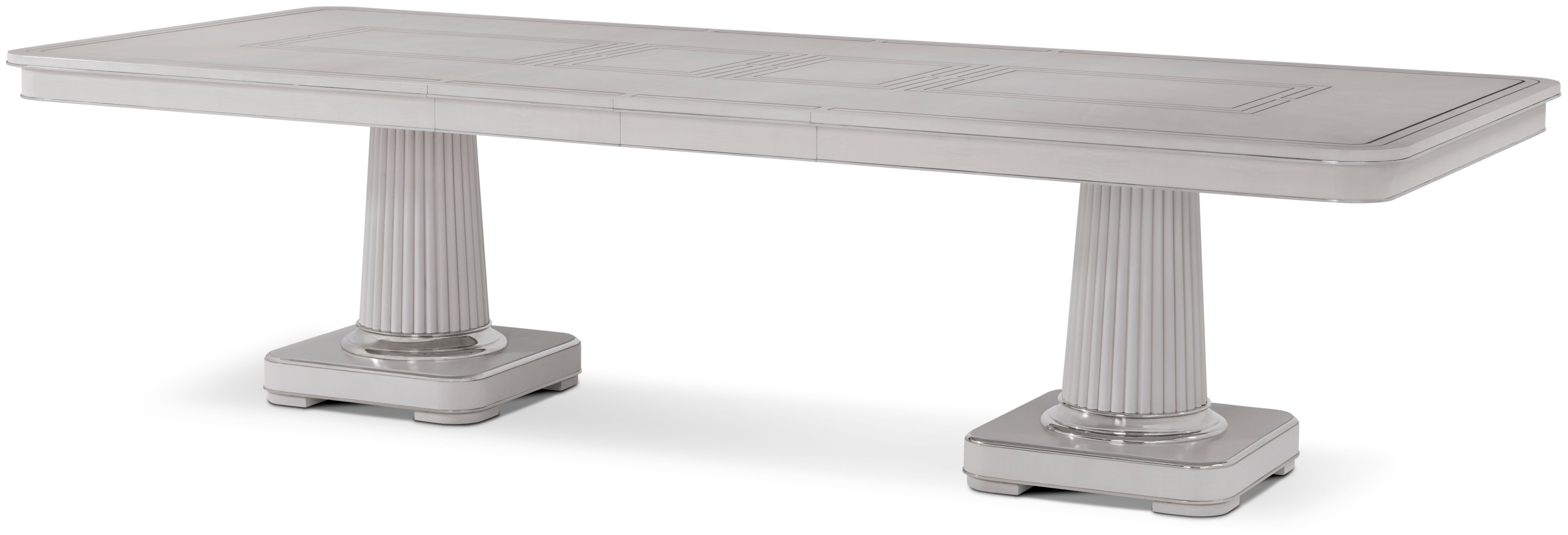 Contemporary Rectangular Dining Table with 2 Leaves