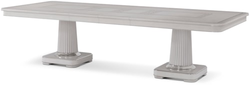 Contemporary Rectangular Dining Table with 2 Leaves