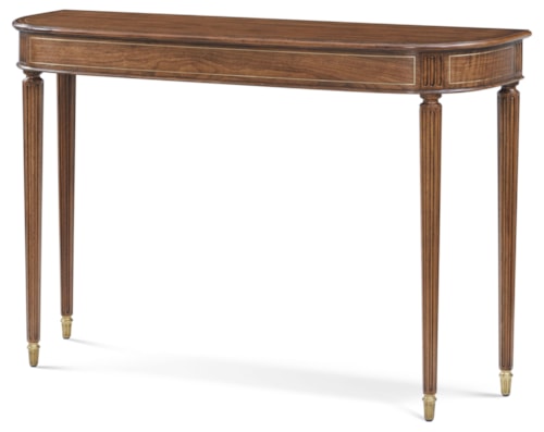 Traditional Console Table with Brass Ferrules
