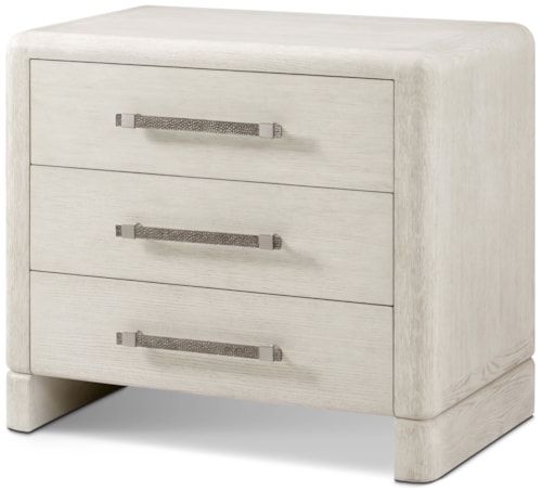 Contemporary Three-Drawer Nightstand with Anti-Tip Kit