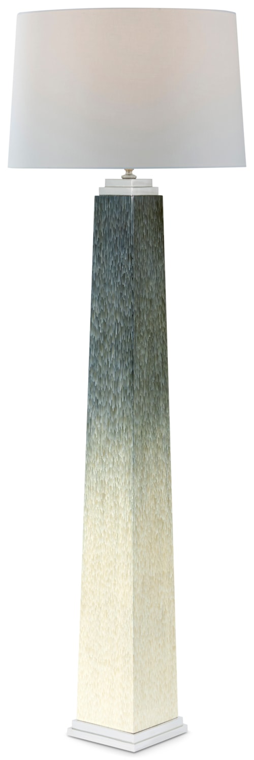 Contemporary Floor Lamp with Hand-Painted Details