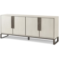 Contemporary 4-Door Media Cabinet