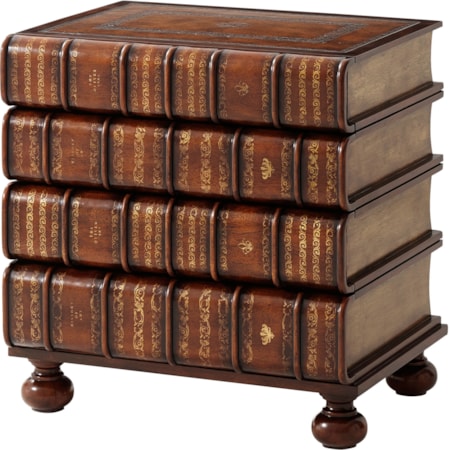 Hand Carved/Gilt Faux Book Chest