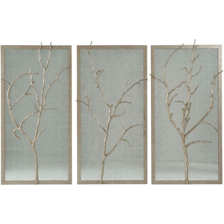 Silver Hawthorn Trio Wall Mirror
