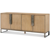 Contemporary 4-Door Media Cabinet