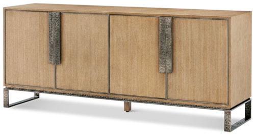 Contemporary 4-Door Media Cabinet
