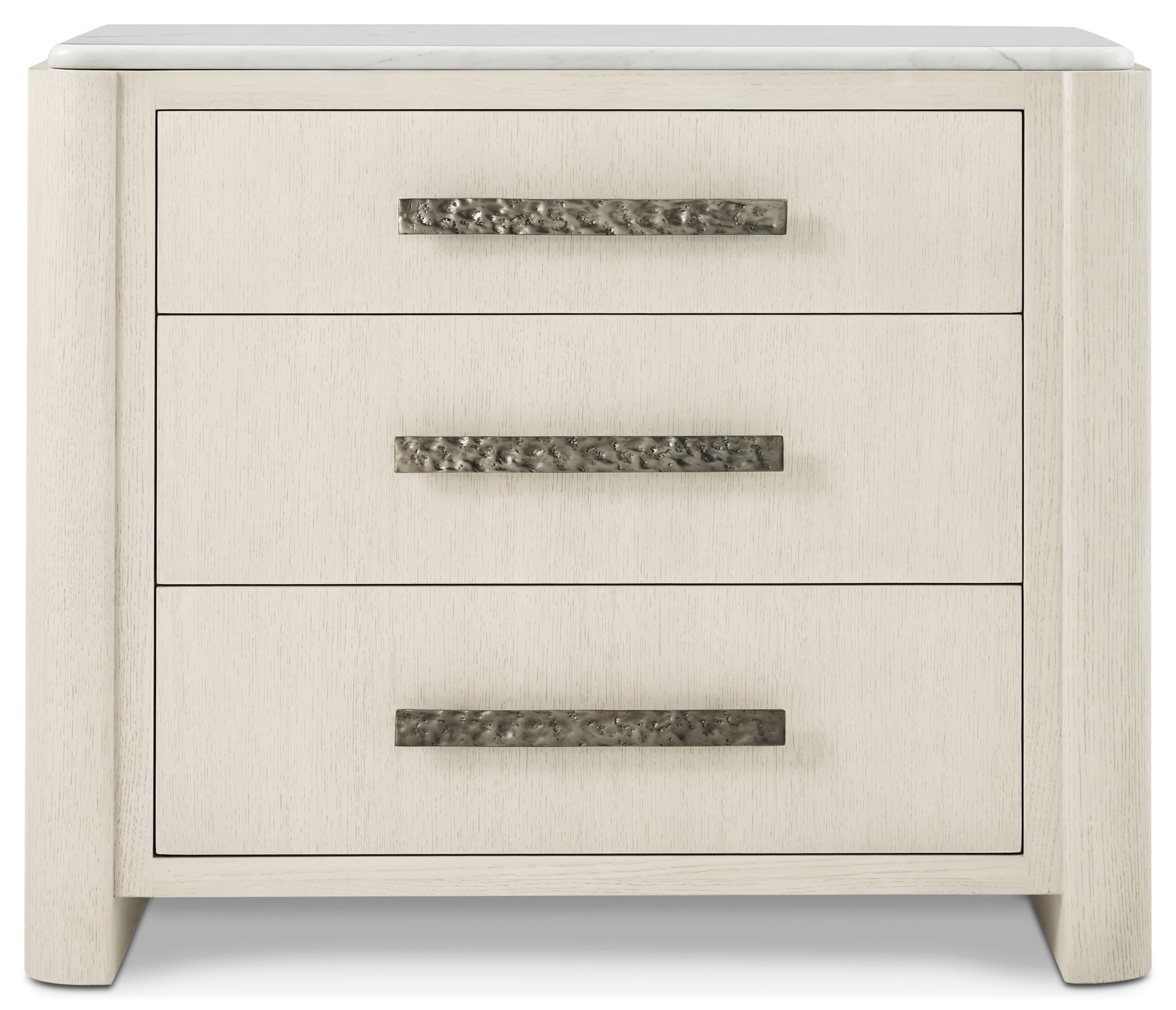 3-Drawer Nightstand with Marble Top