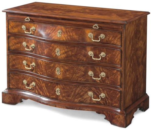The India Silk Traditional Bombe Dresser w/Brass Hardware