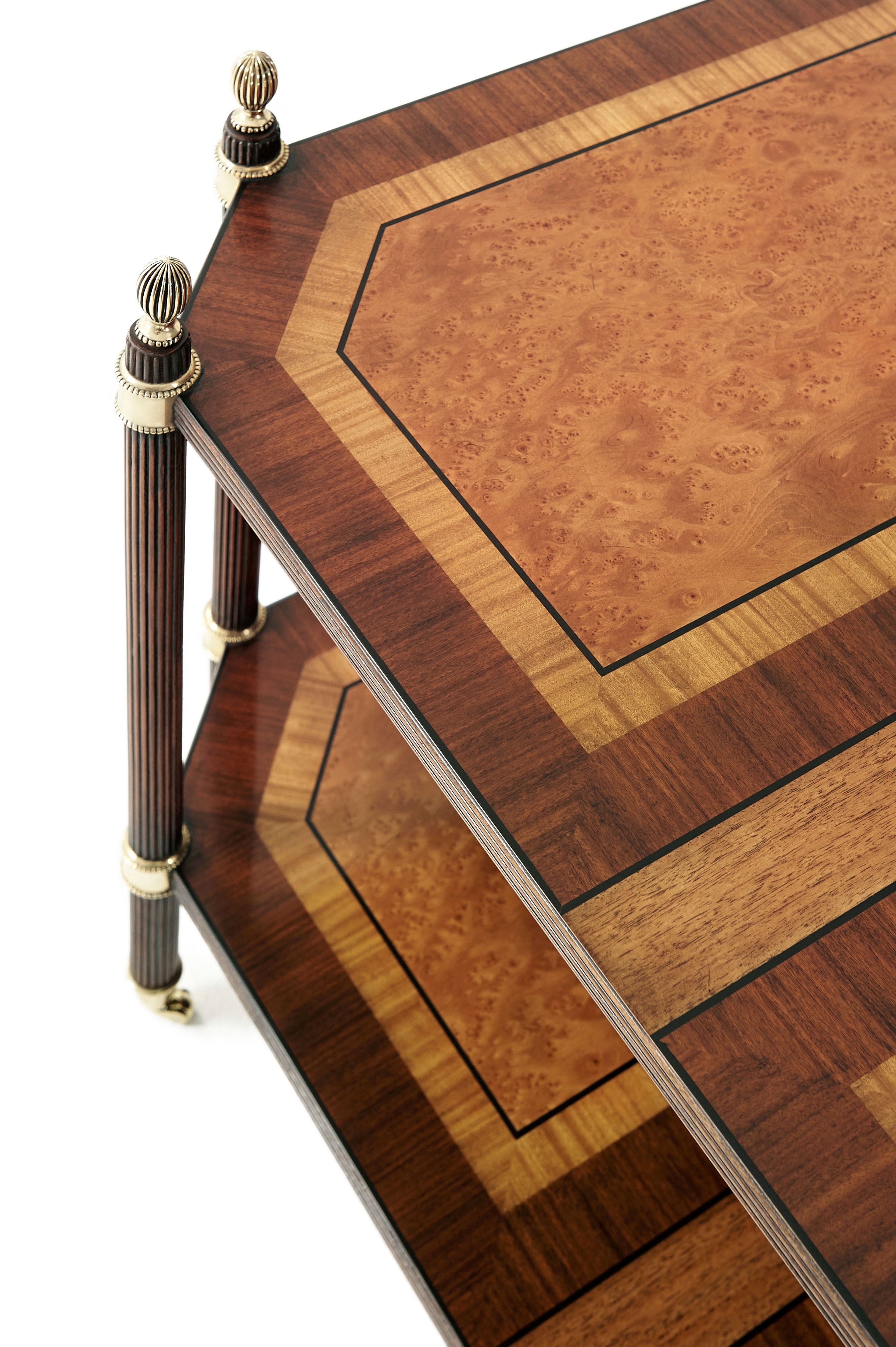Theodore Alexander English Cabinet Maker Regency Tiers Cocktail Table