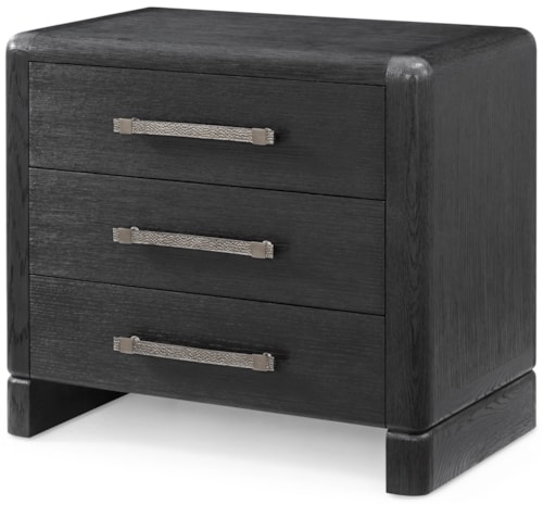 Contemporary Three-Drawer Nightstand with Anti-Tip Kit