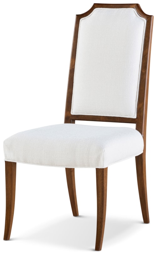 Traditional Upholstered Side Chair with Saber Legs