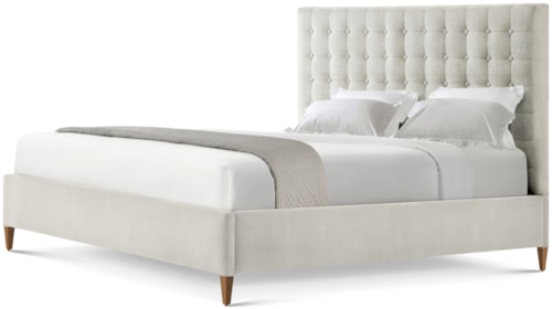 Contemporary Cal King Tufted Panel Bed