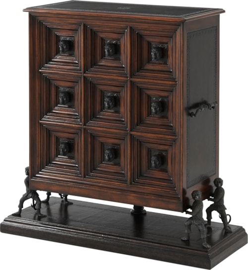 Traditional 9-Drawer Chest with Monkey Accents