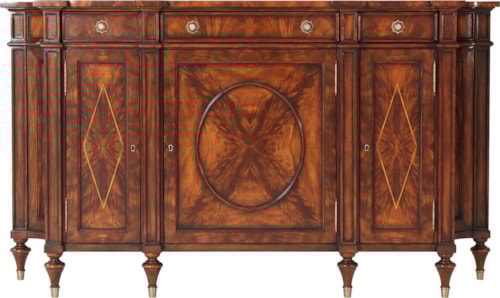 Traditional Three-Door Sideboard with Anti-Tip Kit