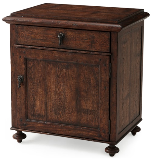 Traditional Oliver Bedside Table with 1 Door