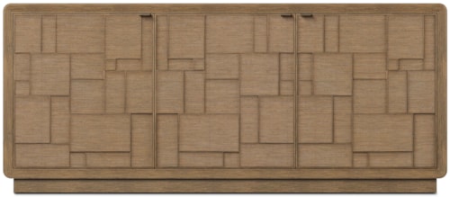 Contemporary Storage Credenza with Geometric Design