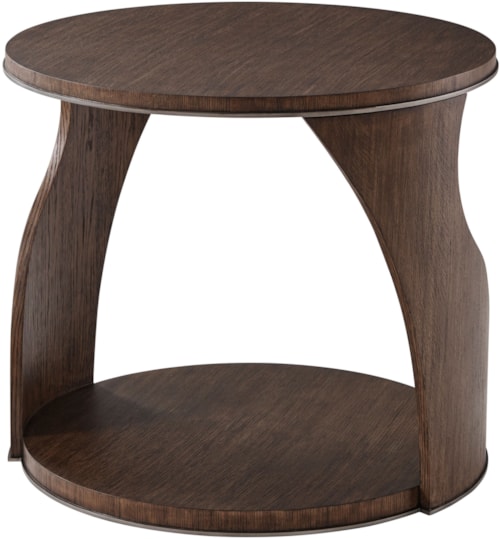 Contemporary Side Table with Bottom Shelf