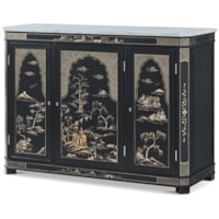 Traditional Chinoiserie Bedroom Chest with Quartz Top