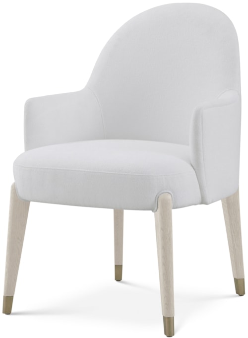 Contemporary Upholstered Dining Arm Chair