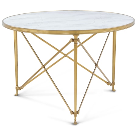 Round Brass Center Table