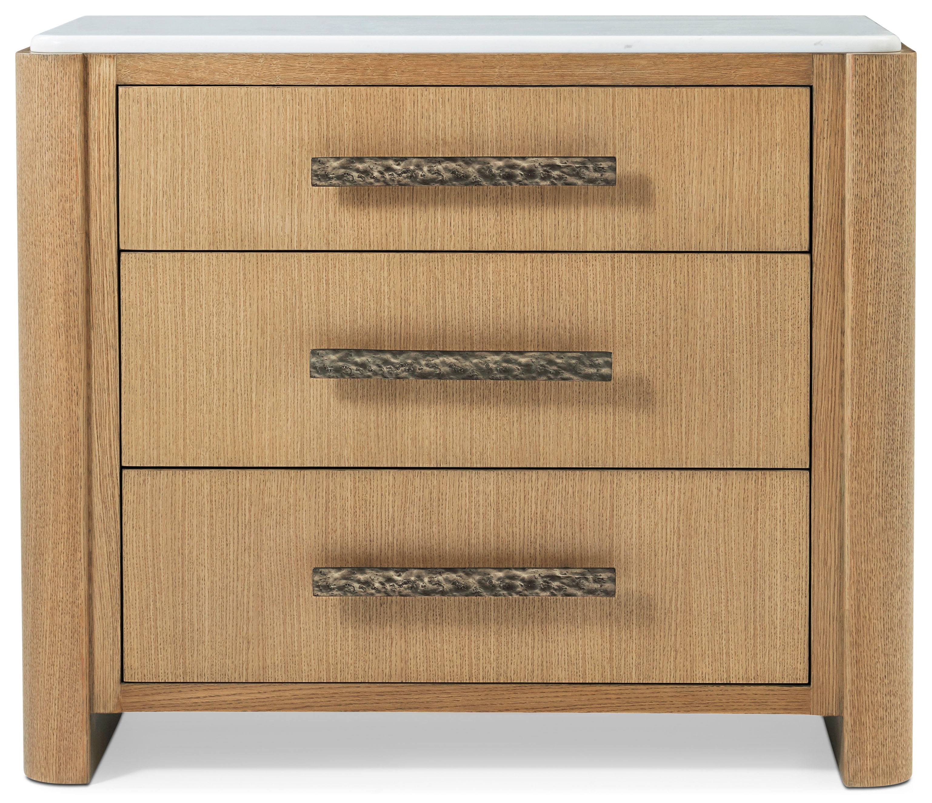 Theodore Alexander Essence 3-Drawer Nightstand with Marble Top