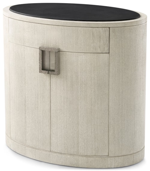 Contemporary Nightstand with Adjustable Shelves