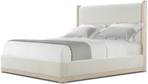 Relaxed Modern Upholstered Fluted King Bed