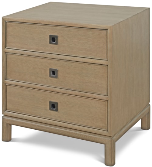 Transitional 3-Drawer Nightstand