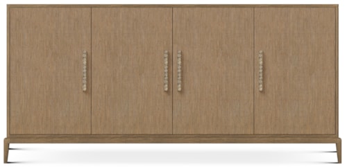 Contemporary Storage Credenza with Wallpaper Accent