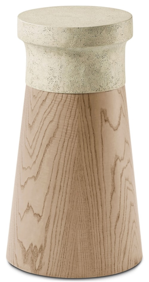 Contemporary Accent Table with Stone Top