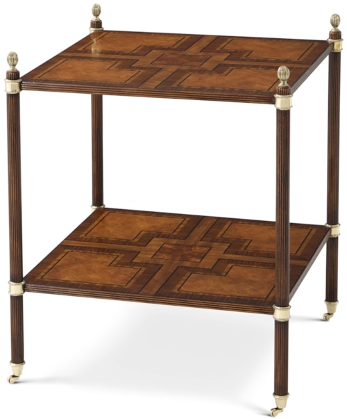 Traditional Square Two-Tier Side Table