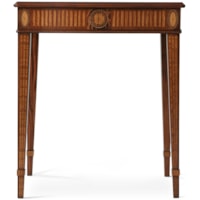 Traditional Fluted Lamp Table with Serpentine Top