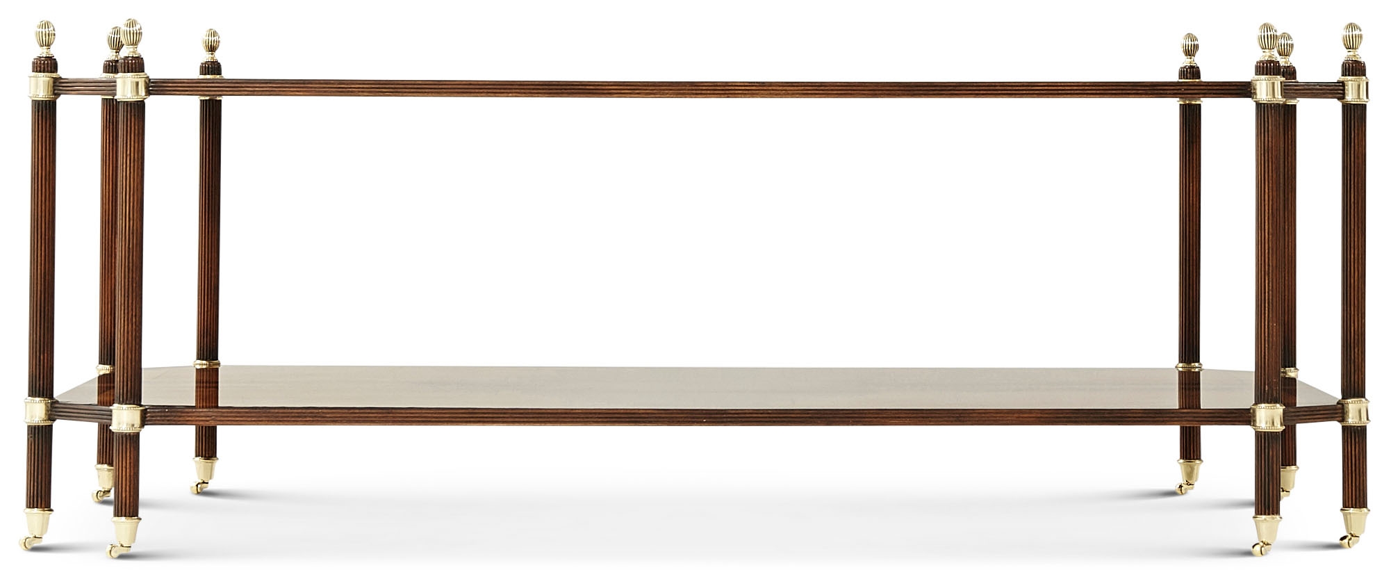 Theodore Alexander English Cabinet Maker Regency Tiers Cocktail Table