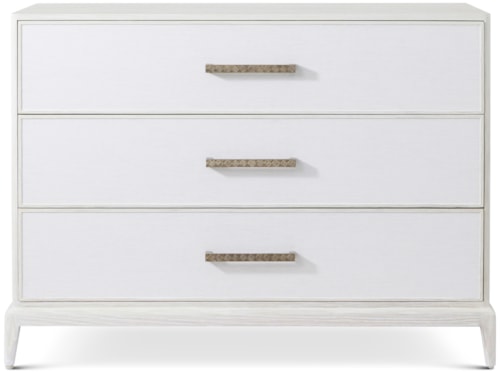 Modern Casual Three-Drawer Bachelor's Chest with Wallpaper Accent
