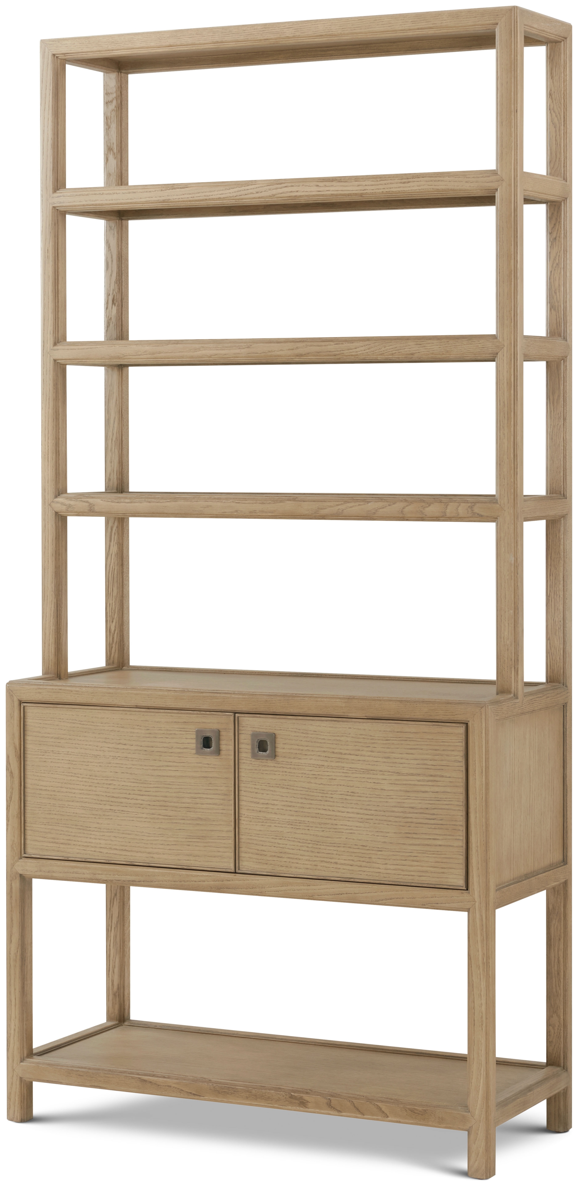 Transitional 4-Shelf Etagere with 2 Doors