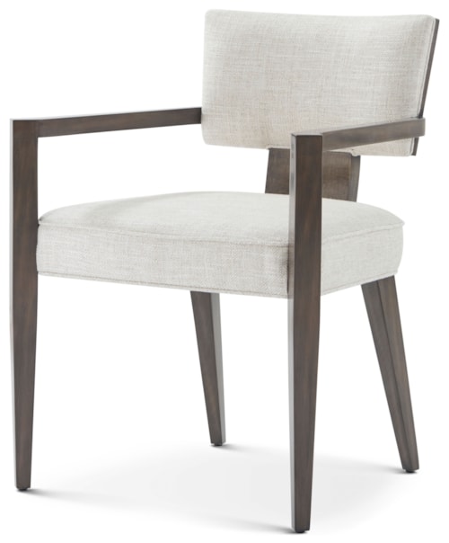Contemporary Upholstered Dining Arm Chair