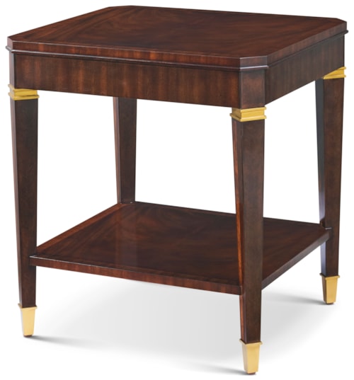 Transitional Square Side Table