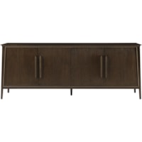 Mid-Century Modern Reeded Four-Door Credenza